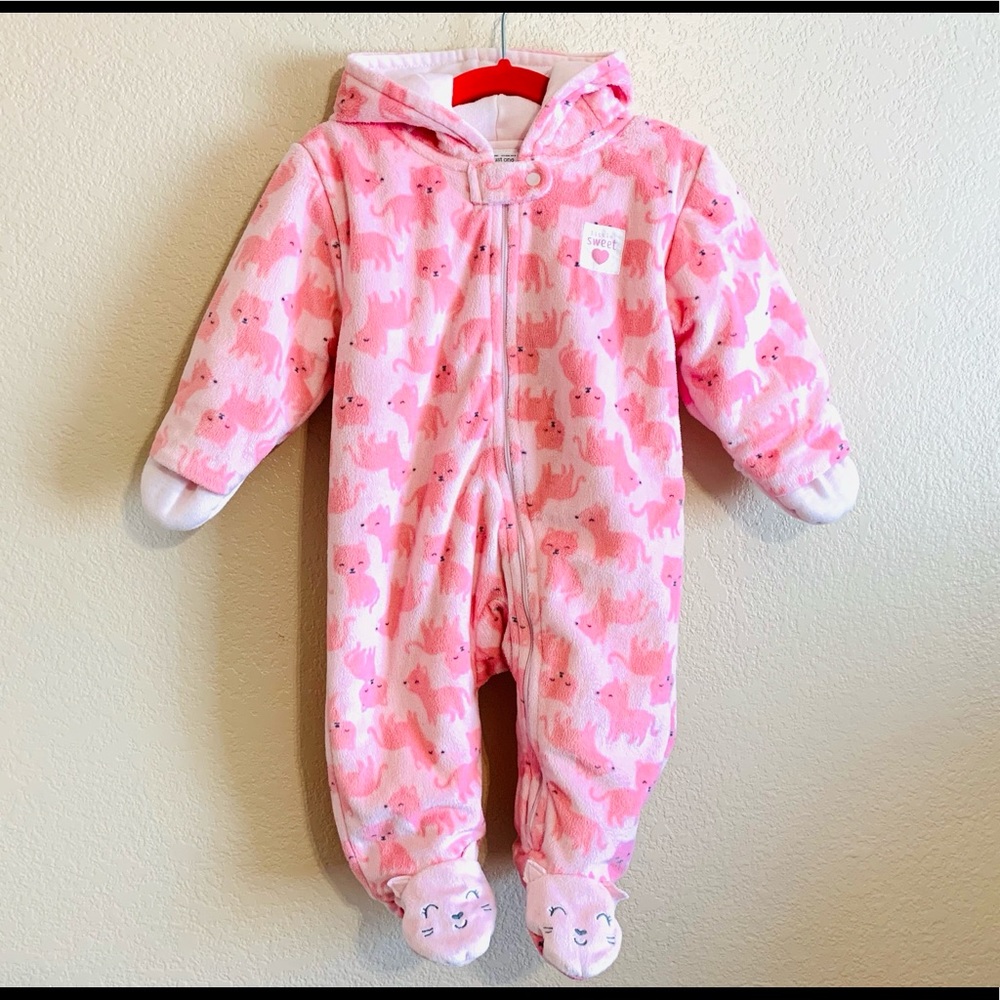 Carter’s Hooded Fleece Snowsuit Bunting Like New